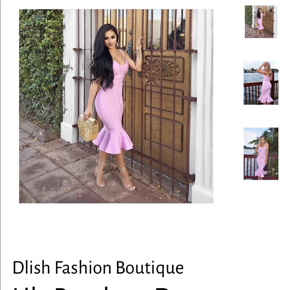 Lily bandage pink dress